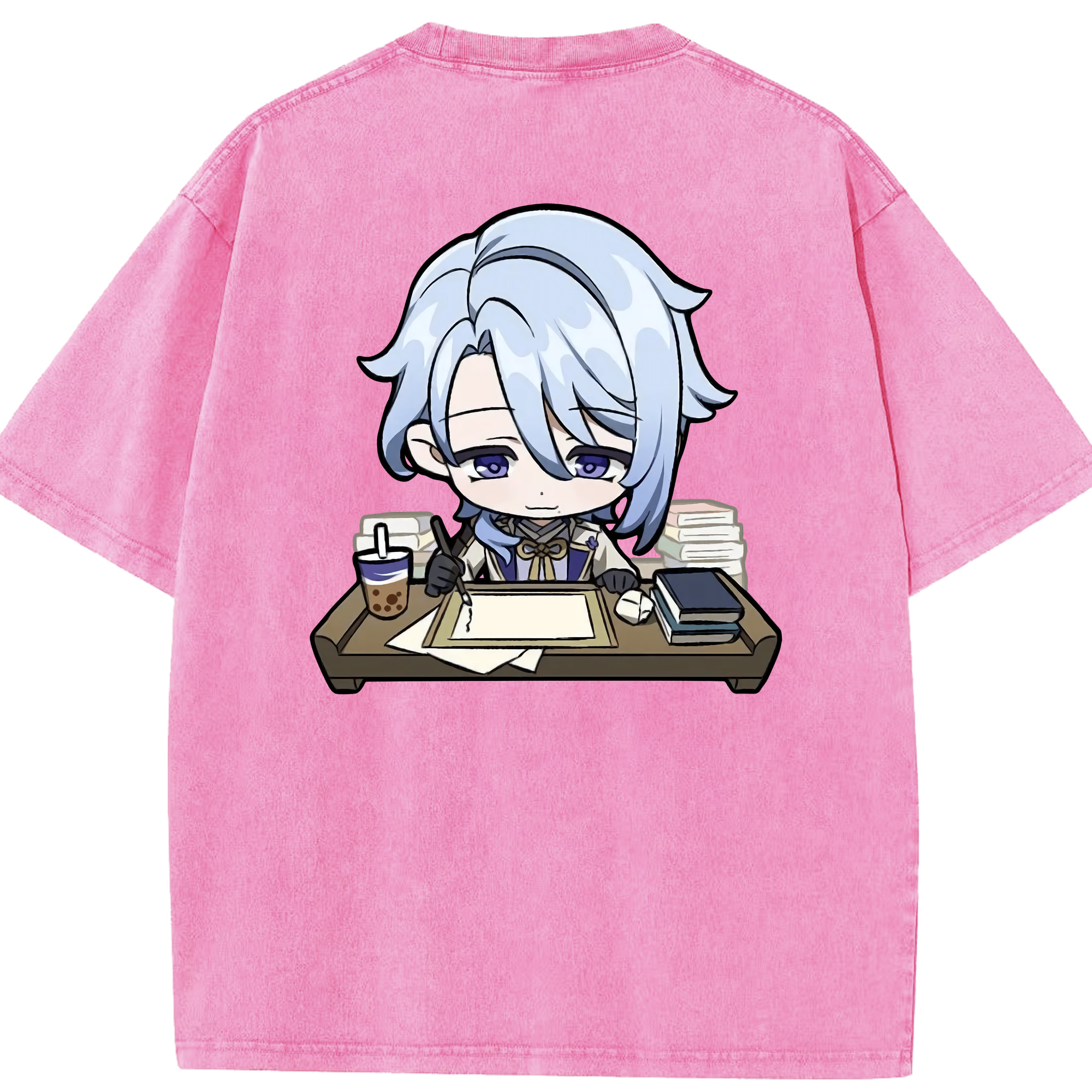 げんし神 神里綾人 かみさとあやと genshin Kamisato Ayato 綿100% ヴィンテージ風 半袖Tシャツ（背面プリント）